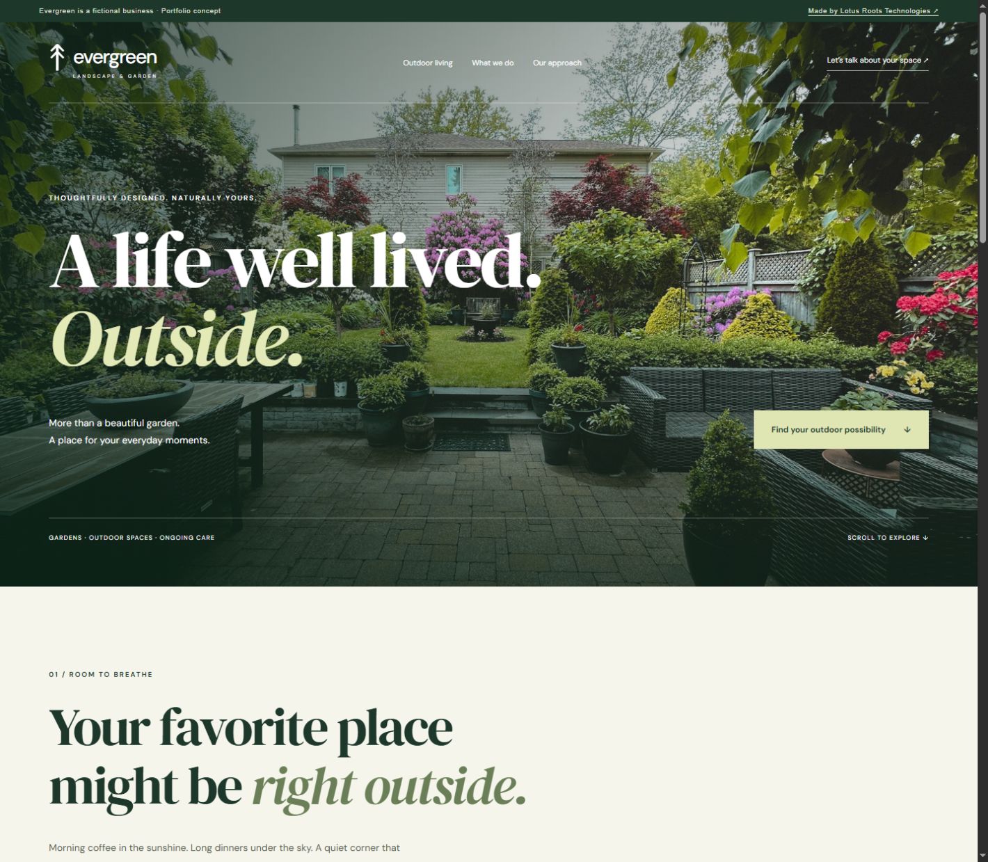 Preview of Evergreen’s garden-led website