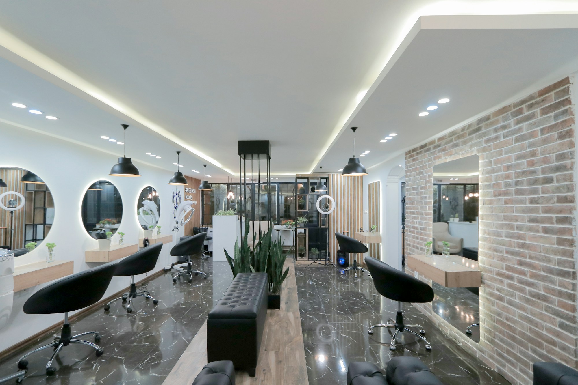 A thoughtfully designed salon space
